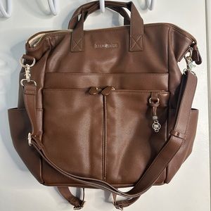 NWOT Lily Jade diaper bag brown OG Caroline vegan leather